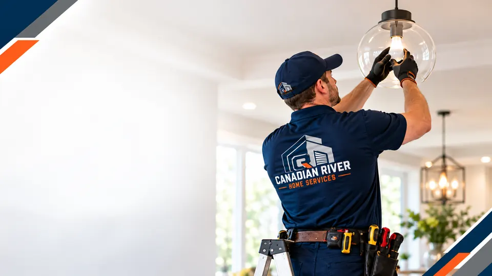Canadian River technician providing light bulbs & household safety